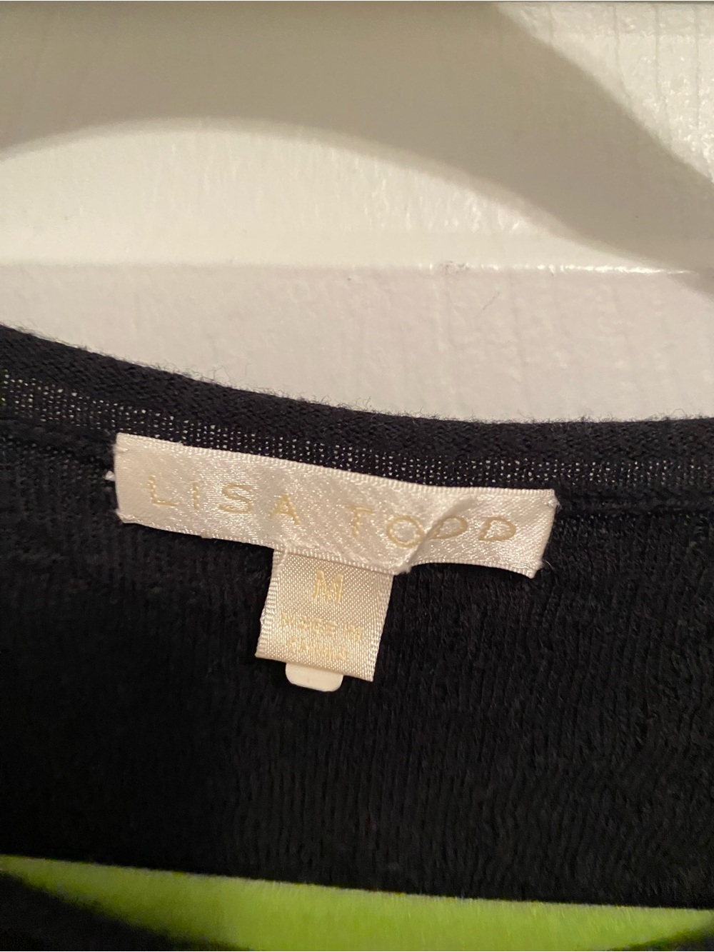 Lisa Todd Black Knit Top with Hello Weekend - Picture 5 of 7